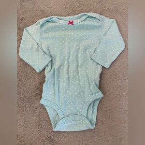 Polka Dot Long Sleeve Baby Onesie